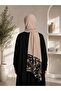 Twill Rose Scarf Combed Cotton Shawl - Light Mink - 2