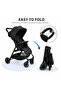 2-in-1 Reversible Travel Stroller for Baby and Toddler One-click Foldable Baby Pram Multi-Position Recline Umbrella Stroller with Shock-Absorbing System 5-Point Safety Harness & Sun Visor Canopy - 7