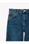 Relaxed Fit Cotton Barrel Denim Trousers with Pockets - 7