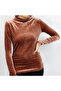 Women's Brown Long Sleeve T-Shirt - 7