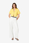 Women's Dsy Ylw Theo Linen Oversized Collar Top - 2