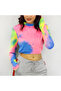 Women's Multicolor Tie-dye print Crop T-Shirt