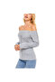 Women's Floral Off-Shoulder Long Sleeve Blouse - 5