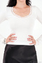 Cotton Lace Detailed Ribbed Blouse Women's Bluz 5866700 - 7