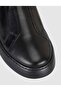 Genuine Leather Black Laceless Men's Sneaker - 6