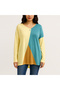 Women's Color block Long Sleeve T-Shirt - 4