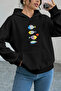 Unisex Fish Printed Oversize Hoodie Hooded Sweatshirt