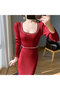 Women's Bodycon Long sleeve Midi Dress - 6