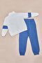 3 Thread Embroidered Half-Zipper Boys' 2-Piece Set - 4