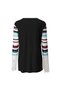 Women's Multicolor Striped Long Sleeve T-Shirt - 6