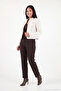 Cotton Blend Button Detailed Tweed Jacket Women's Jacket 611Ce93 - 5