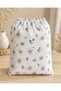 Vintage Pastel Blue Floral Patterned 100% Cotton Elastic Fitted Sheet Set with Ruffle Skirt - 2