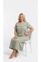 Short Sleeve 100% Cotton Plus Size Floral Patterned Women's Nightgown - 2