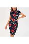 Women's Floral Bodycon Short sleeve Midi Dress - 5