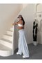 Women's Folded Waist Elastic Wide Leg Sweatpants with Stopper Detail Gn-0618 - 8
