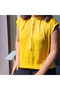 Women's Yellow High Neck Blouse