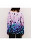 Women's Purple Floral Sweetheart Neck Blouse - 2
