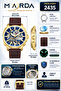 Automatic 5 Atm 36 Hours Power Reserve Steel Case Genuine Leather Men's Wristwatch 2435Slz - 7
