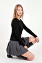 Kayık Yaka Basic Long Sleeve Blouse Women's Bluz 5867061 - 4