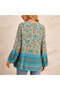 Women's Blue Blouse - 5