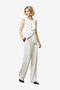 Women's Porcelain Cream/Blac Vinnie Pinstripe Trouser