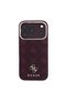 iPhone 18 Pro Case Licensed M-Safeli Classic Text and 4g Logo Pu Leather Peony Cover Claret Red - 3