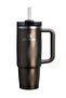 Quencher ®   H2.0 Fluted Tumbler Thermos Cup with Straw 0.89 Lt Flask with Straw Platinum