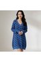 Women's V-neck Long sleeve Mini Dress - 2