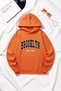 Unisex Brooklyn New York Printed Oversize Hoodie Hooded Sweatshirt