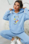 Unisex Fish Printed Oversize Hoodie Hooded Sweatshirt