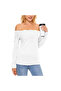 Women's Floral Off-Shoulder Long Sleeve Blouse - 3