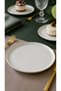 6-Piece Venus 20 cm Gold Gilded Porcelain Cake and Dessert Plate Set - Elegant and Modern Design