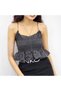 Women's Gray Crop Spaghetti straps T-Shirt - 7