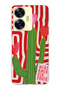 Realme C55 Compatible Cactus Patterned Transparent Phone Case
