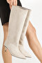 Women's Low Heel Pointed Toe Flat Boots - 2