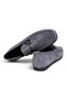 Gray Color Laceless Genuine Leather Men's Shoes - 2