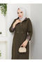 Leopard Print Inside Detail Hooded Trench Coat with Elastic Waist Mde1205010 - 6