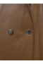 Double Pocket Belted Leather Trench Coat Women's Tan - 5