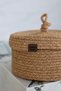 Round Basket with Jute Cover |   Handwoven Wicker Multi-Purpose Organizer (25X15 cm) - 5 Colors - 2