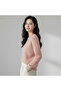 Women's Pink Round Neck Sweater - 5