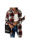 Women's Multicolor Plaid Oversized Shirt - 4