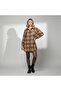 Women's Brown Plaid Shirt - 4