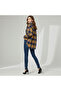 Women's Yellow Plaid Long Sleeve Shirt - 5