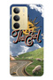 Realme C75 Compatible Retro Sun Path Pattern Transparent Phone Case