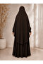 Afghan Takar Sharif Medina Silk Double Hijab Set with Veil and Without Veil - 5