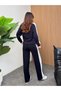 Women's White Piping Zippered Tracksuit Set - 8