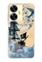 Realme C55 Compatible Pirate Ship Patterned Transparent Phone Case