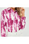 Women's Pink Tie-dye print Long Sleeve Shirt - 3