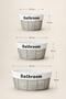 3-Piece Premium Round Gray Organizer Basket Set 35, 30, and 25 cm - for Bathroom and Inside the Closet - 2