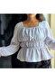 Women's Plaid Square Neck Shirt - 5
